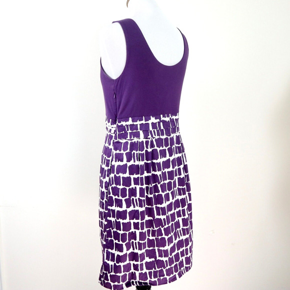 Boden US 10 Jersey Scoop Neck A-line Dress Sleeveless Tank Purple - Picture 3 of 9